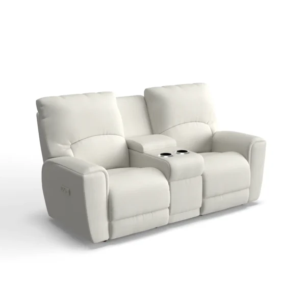Cassian Power Reclining Loveseat with Headrest, Lumbar & Console
