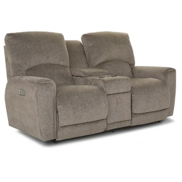 Cassian Power Reclining Loveseat with Headrest, Lumbar & Console - Image 2